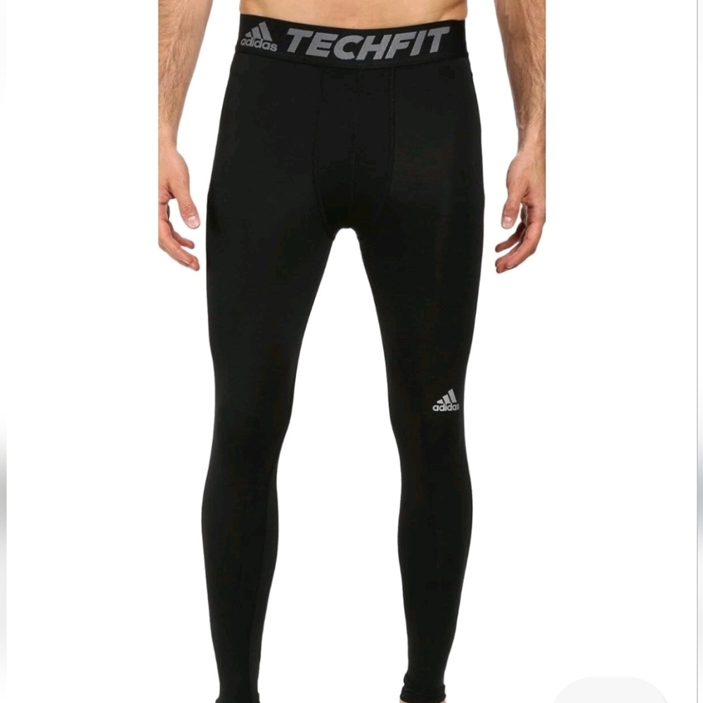 Adidas  Black Techfit Leggings Tights Size Xs Clumalite